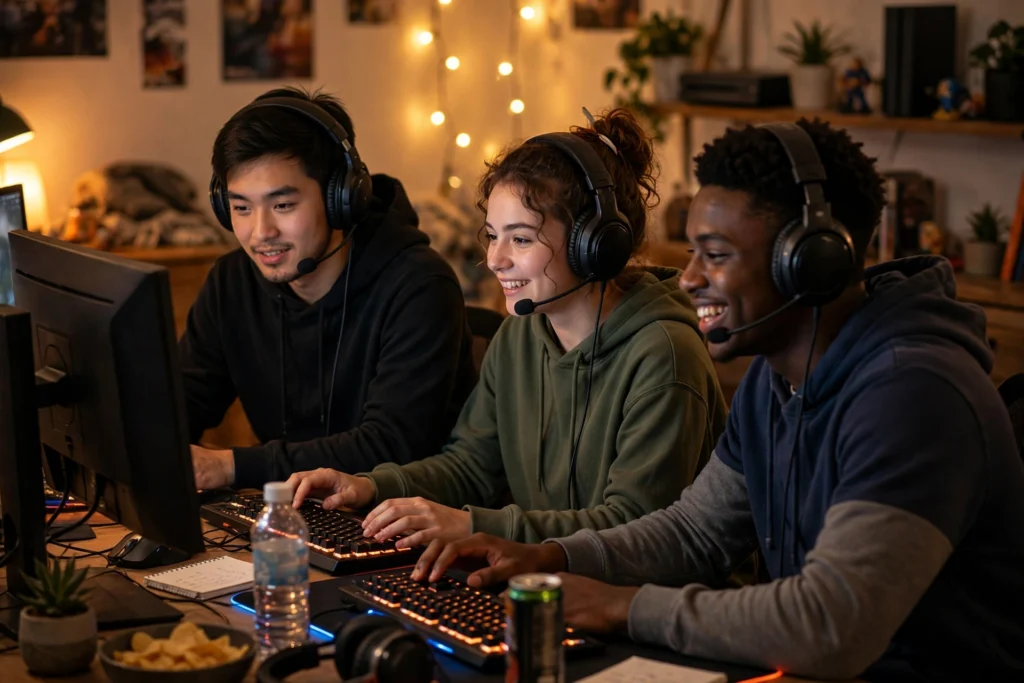 ARC Raiders Discord friends with headsets playing together