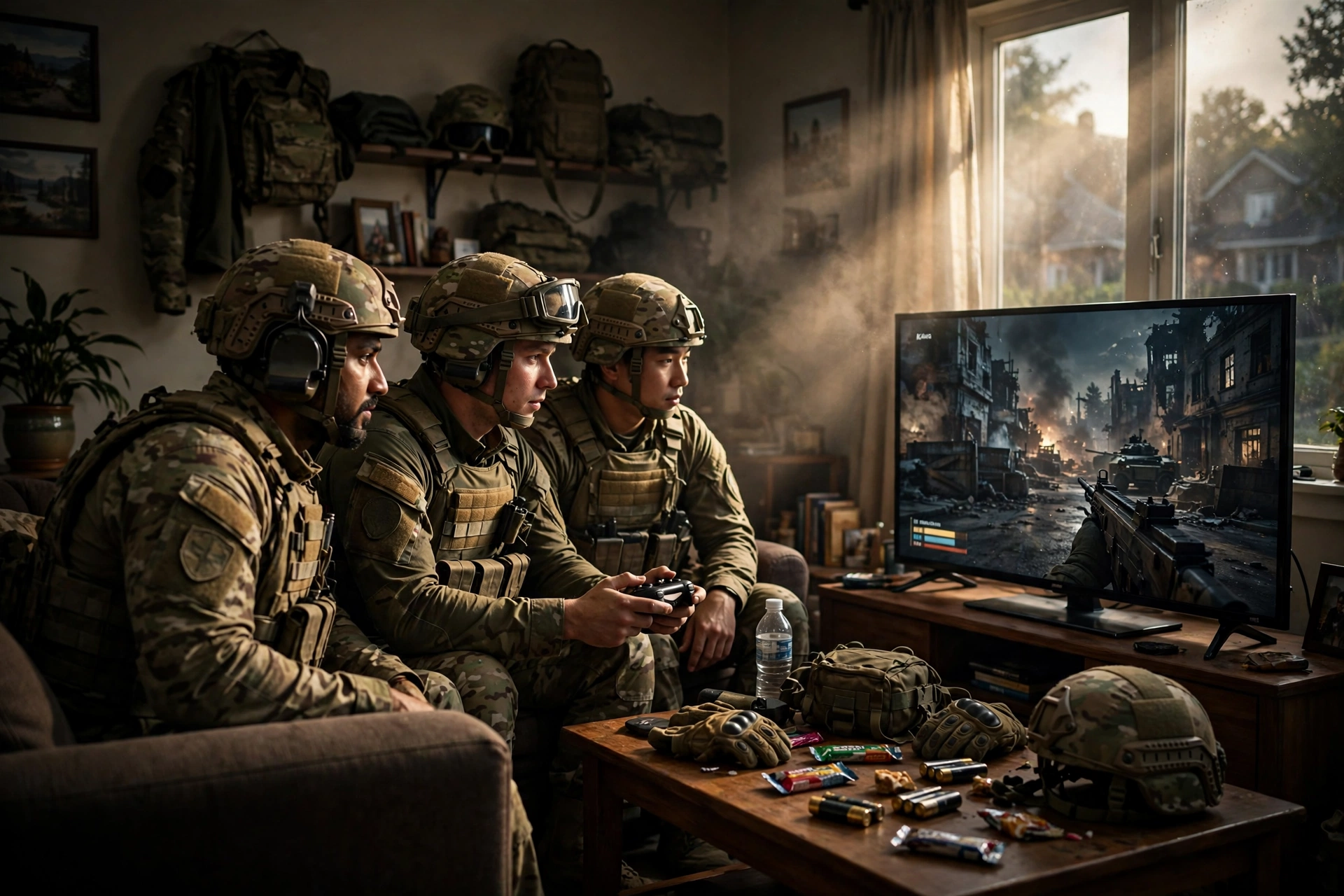 Battlefield 6 player count small squad with controller and TV in living room