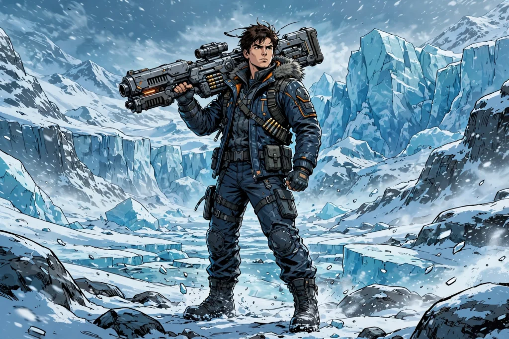 Borderlands 4 DLC hero in snowy glacier world