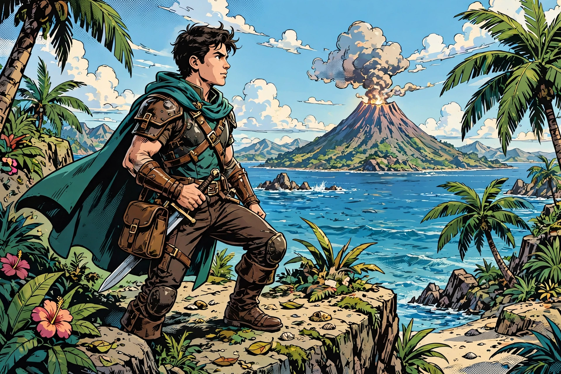 Borderlands 4 DLC hero on tropical island with volcano